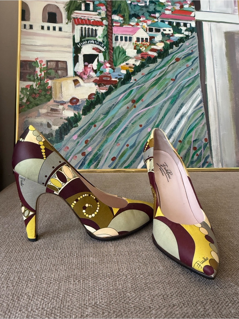 Vintage Emilio Pucci Pumps! Psychedelic Print Size 5